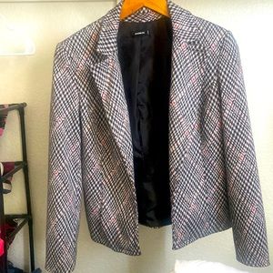 Glen Plaid Peak Lapel Blazer